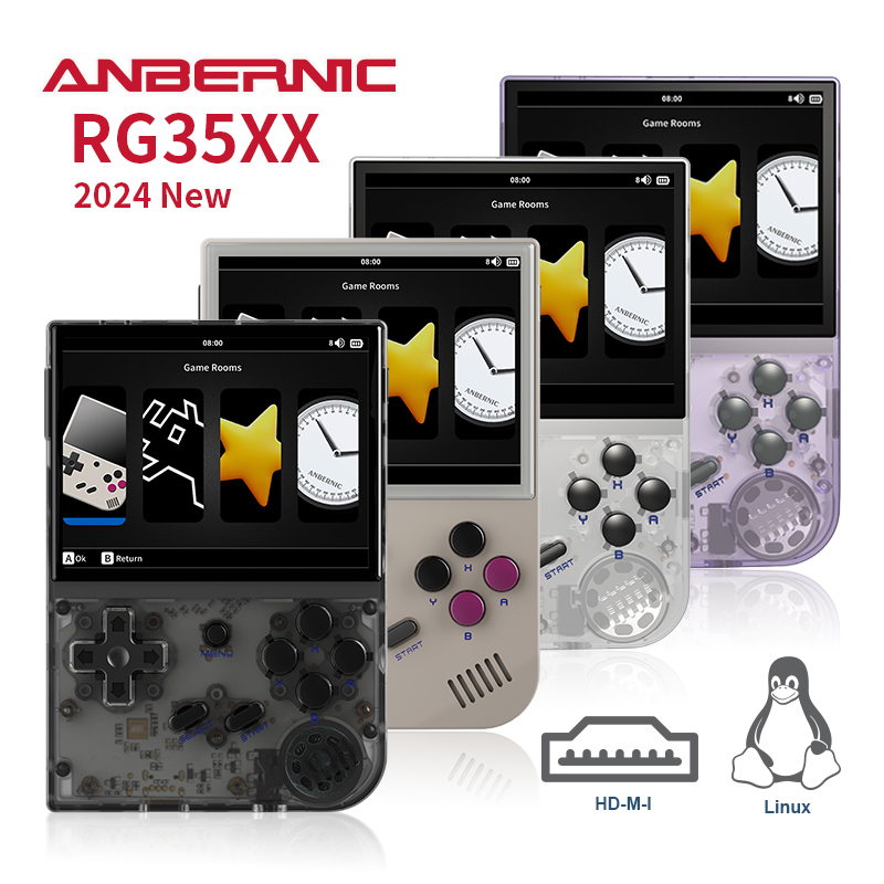 Gaming Console Car - ANBERNIC 2024 New RG35XX Retro Handheld