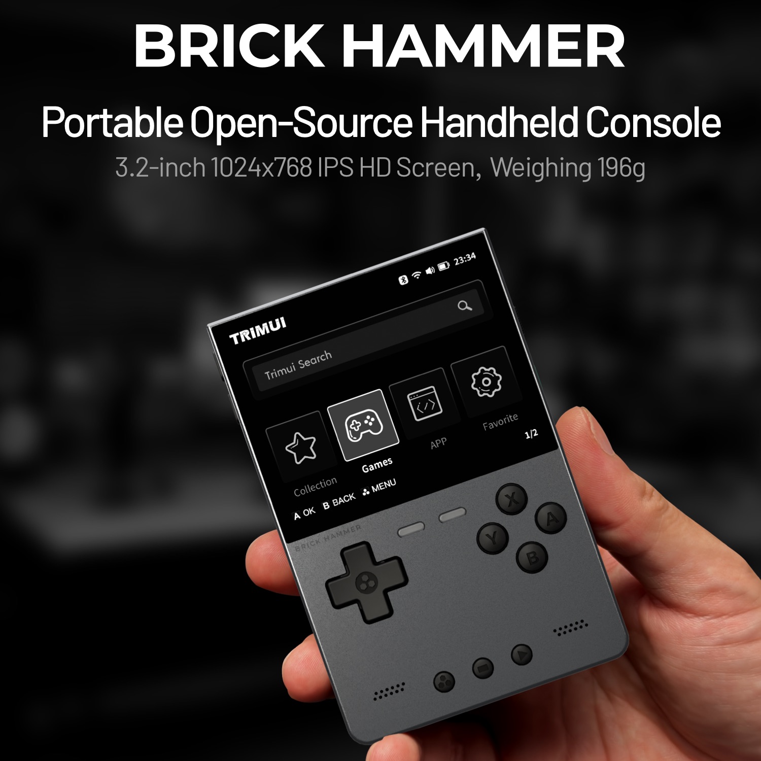 Gaming Console Car - TRIMUI BRICK HAMMER Retro Handheld Game