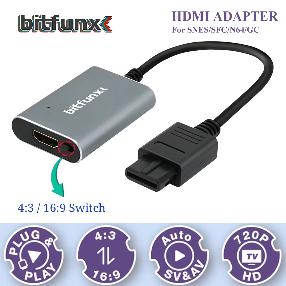 Bitfunx 720P Svideo / AV To HD - Gaming Console Mini recension och pris