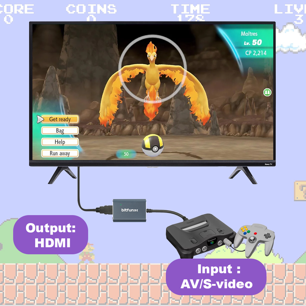 Bitfunx 720P Svideo / AV To HD - Gaming Console Mini recension och pris