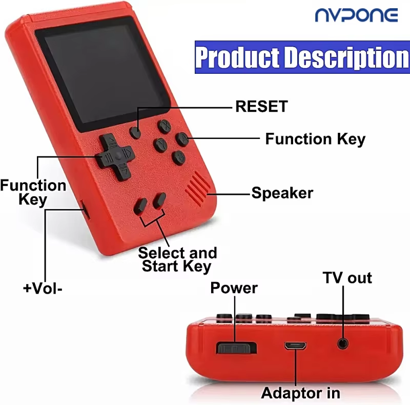 NEW Portable Retro Mini Video  - Gaming Console With Minecraft recension och pris