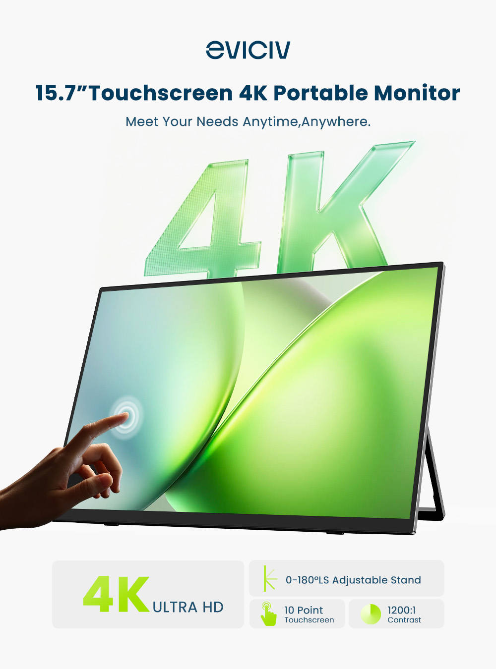 EVICIV 4K Portable Monitor 10- - Laptop Gaming Console recension och pris