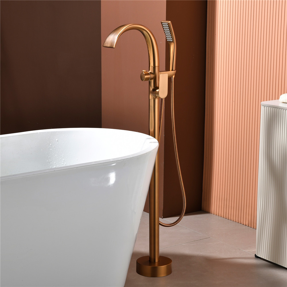 Brushed Rose Gold Bathtub Fauc - Controller Stand Holder recension och pris