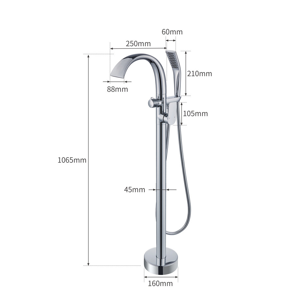 Brushed Rose Gold Bathtub Fauc - Controller Stand Holder recension och pris