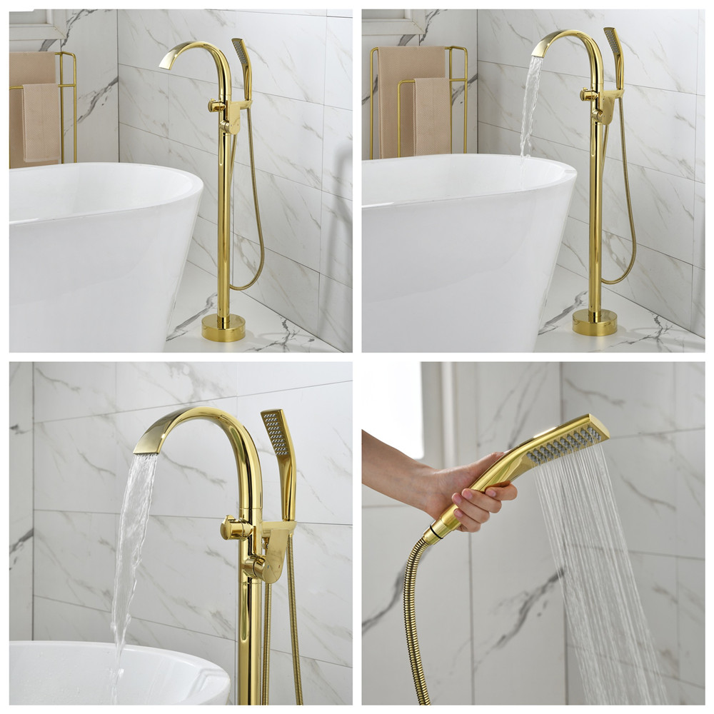 Brushed Rose Gold Bathtub Fauc - Controller Stand Holder recension och pris