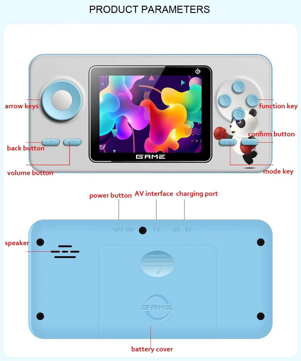 New S5 Mini Retro Video Gaming - Gaming Console With Minecraft recension och pris